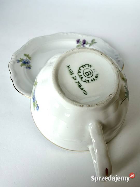Filiżanka ze spodkiem Bogucice porcelana PRL Kraków sprzedam