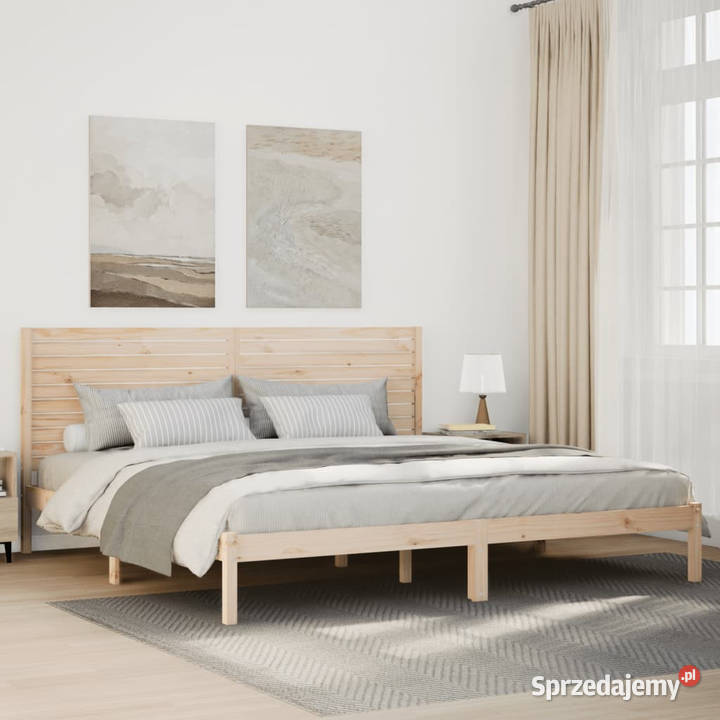 Dłuższe łóżko bez materaca lite drewno 200x220