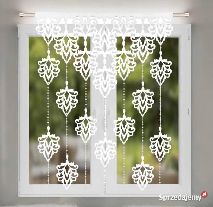 Nowe panele do okna firana z koralikami i Katowice