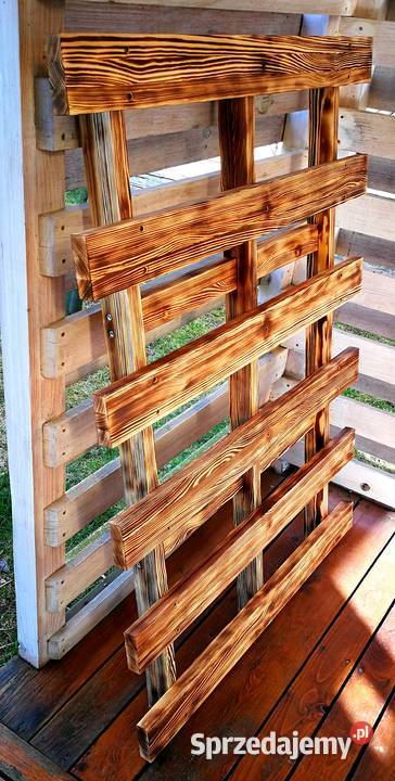 Drewniany kwietnik półka na kwiaty ozdoba wielokolorowy Radków