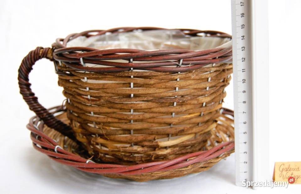 Filiżanka z wikliny osłonka wiklinowa pleciona Lublin sprzedam