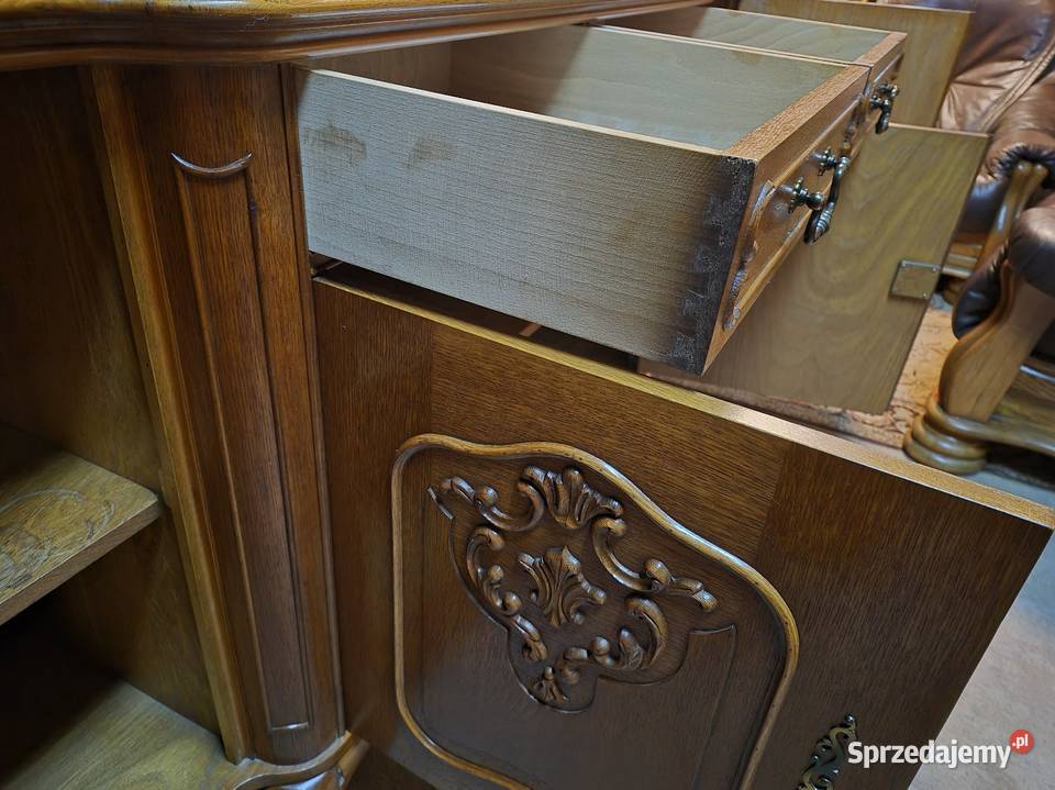 Komoda stylowa LUDWIKOWSKA chippendale dębowa z kujawsko-pomorskie Sypniewo