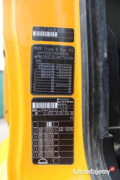 Wywrotka 6x4 Man Warszawa sprzedam