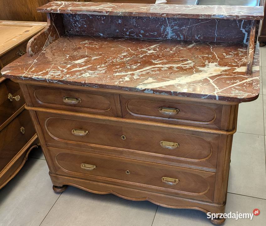 Komoda dębowa z marmuremsklep Dąbrowa Górnicza