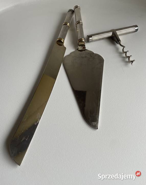 Zestaw sztućców do tortu vintage Francja Pozostałe