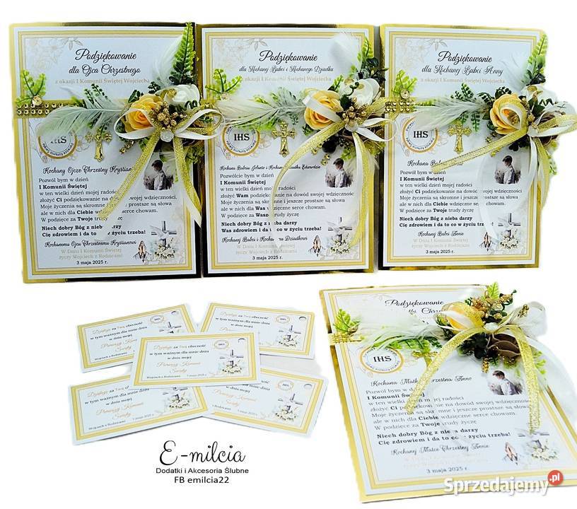 Podziękowania 3D Chrzestnych z okazji I Komunii Zielona Góra