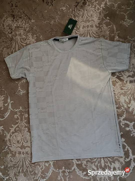 Tshirt męski Lacoste Sign nowoczesny design Odzież codzienna Białystok