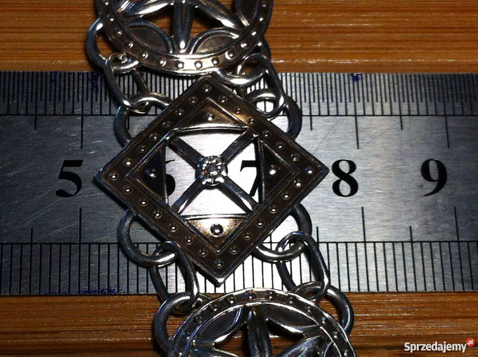 Przepiękna stara rosyjska srebrna bransoletka Lublin