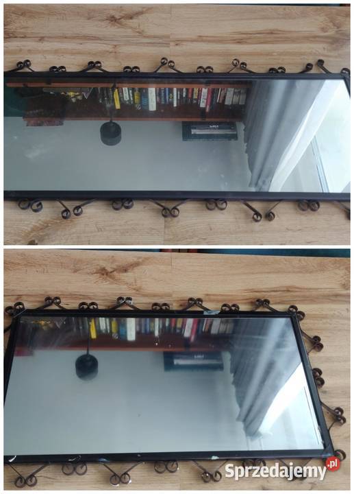 Dwa lustra PRL metaloplastyka vintage Warszawa