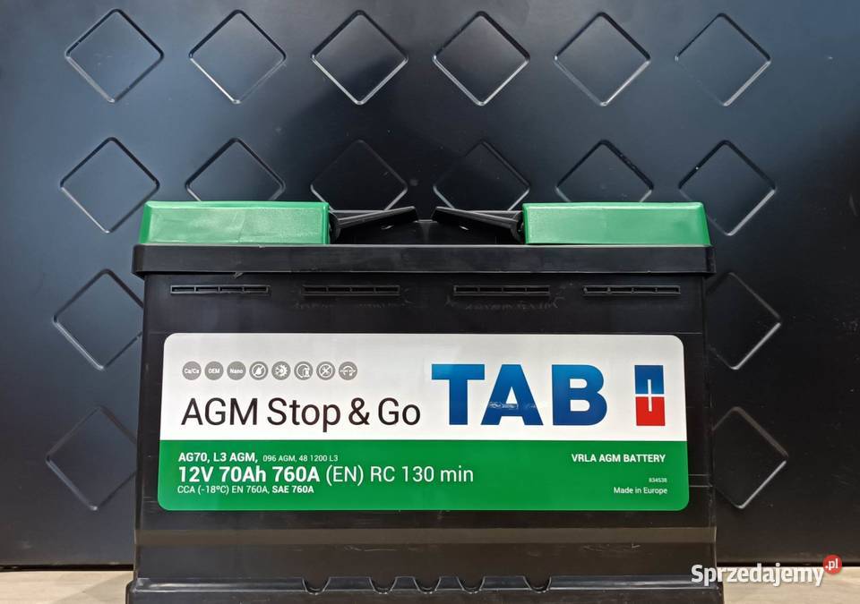 788x645x112 Akumulator TAB AGM STARTSTOP 70Ah wielkopolskie Konin