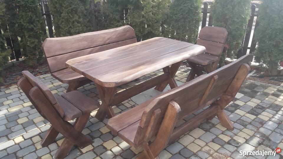 Komplet mebli ogrodowych Stół dwie ławki podkarpackie sprzedam