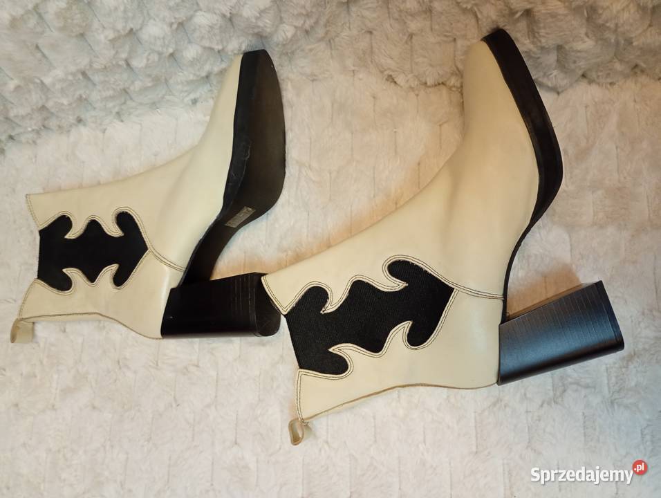 40 Nasty Gal Skórzane botki biznesowe z Londynu Półbuty małopolskie Kraków