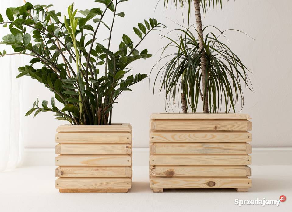 Donica osłona 3D drewniana sosnowa MAŁA Kalety