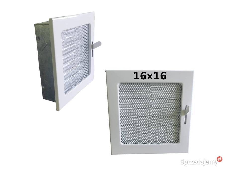 KRATKA WENTYLACYJNA METALOWA BIAŁA 16x16 Z małopolskie Skawina