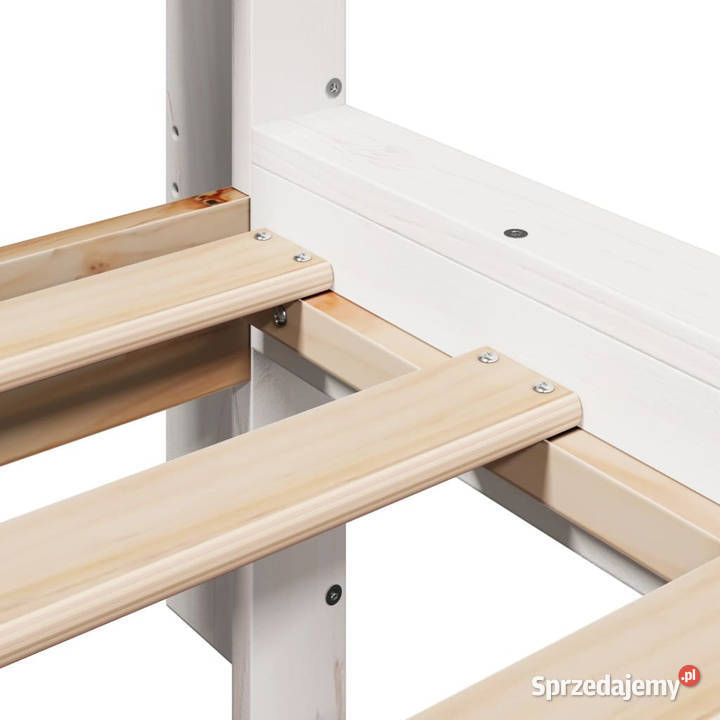 Łóżko z regałem bez materaca białe sosnowe 220cm mazowieckie