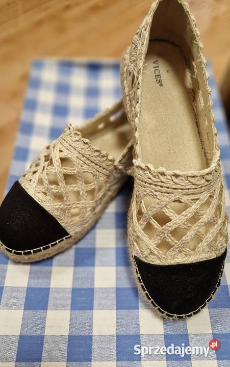 Buty Espadryle Vices 40 ze sznurkiem podeszwie czarny Lublin