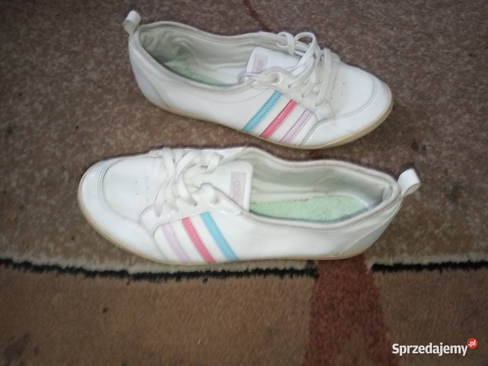 Balerinki damskie niskie Adidas r37 13 biały Snopków sprzedam