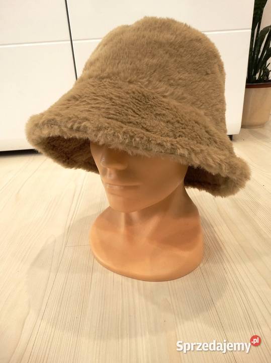 Czapka Kapelusz Bucket Futrzana Sztuczne Futro Łomża