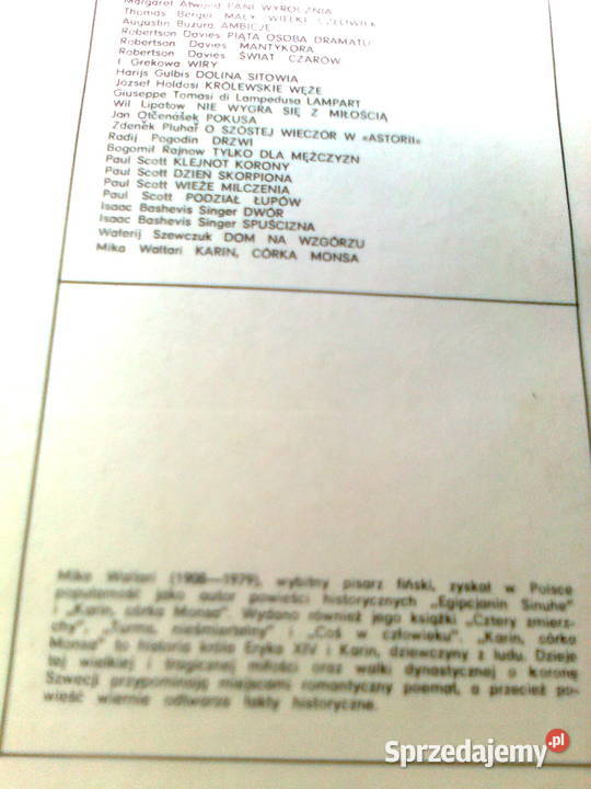 Mika WatariKarin córka Monsa Rok wydania 1988 mazowieckie