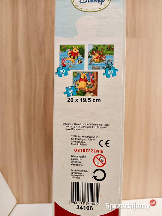 Trefl Puzzle Kubuś Puchatek Disney 3 w 1 Trefl Kraków