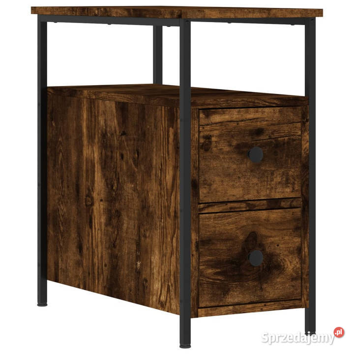 Szafka nocna przydymiony dąb 30x60x60 WM826067 Warszawa