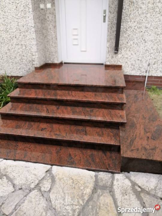 Parapety schody blaty wszystko z granitu marmur