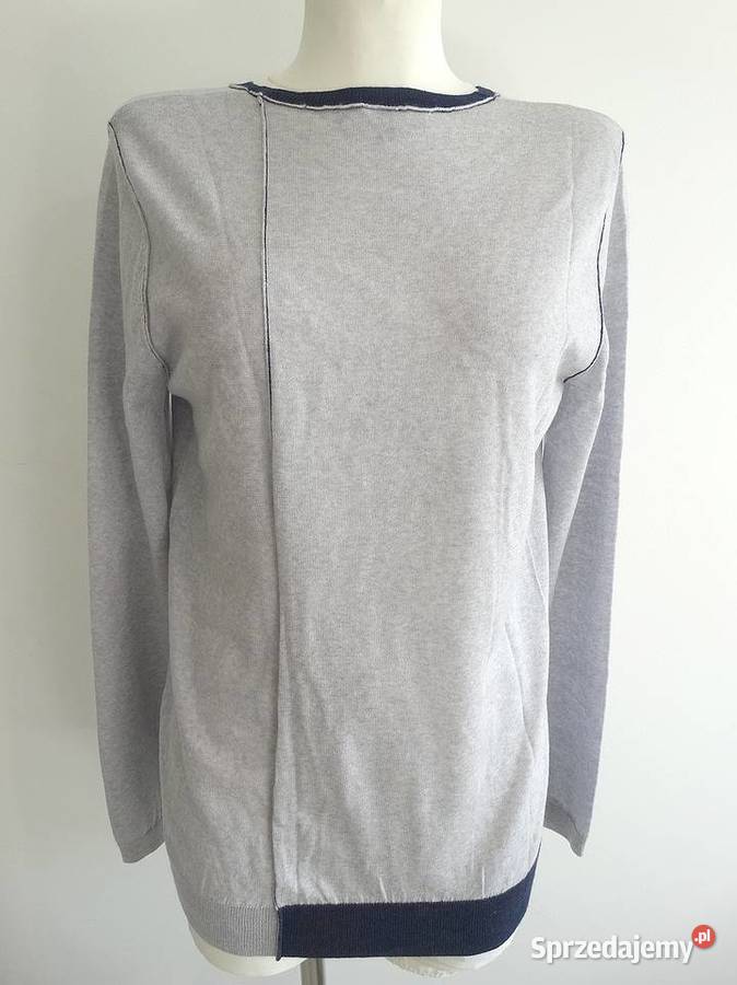 Sweter Wełniany 100 Wełna Merino Fine Jasnoszary Swetry i golfy Łomża sprzedam