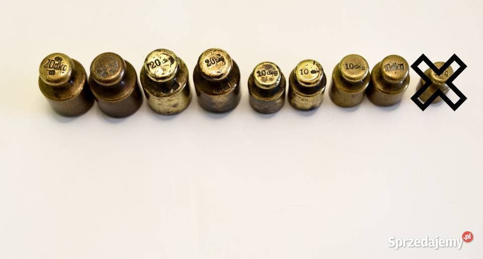 Stare odważniki z mosiądzu Pozostałe Łódź