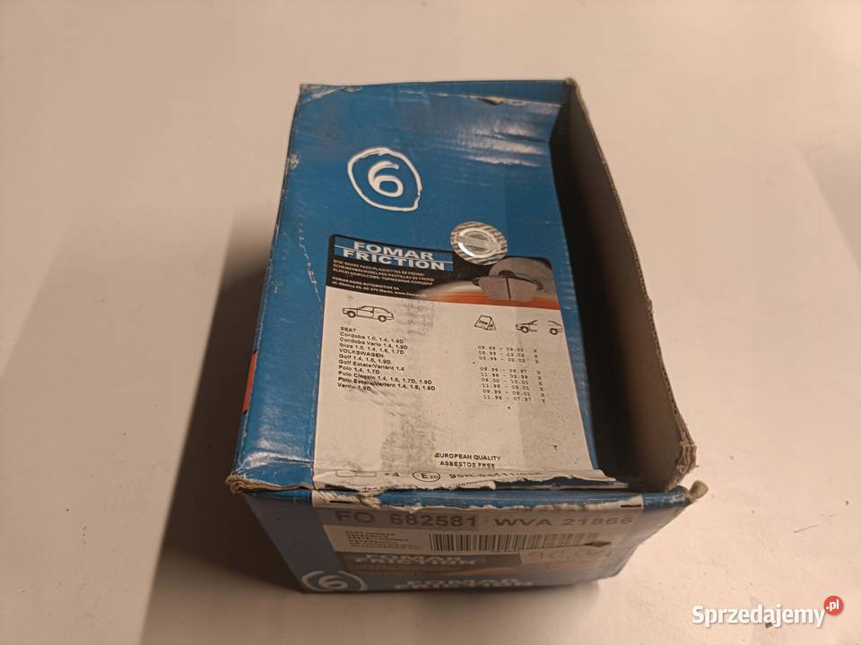 Seat Cordoba Ibiza Toledo VW Golf III Polo III Klocki hamulcowe