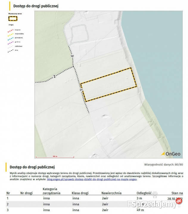 sprzedaży gruntu Iznota 6978m2 budowlana