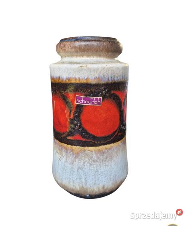 Ceramiczny wazon vintage wyprodukowany niemiecką Nowa Ruda