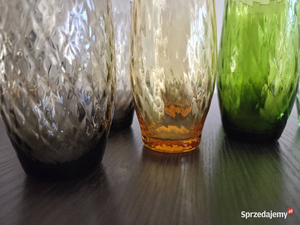 Szklanki PRL vintage Poznań