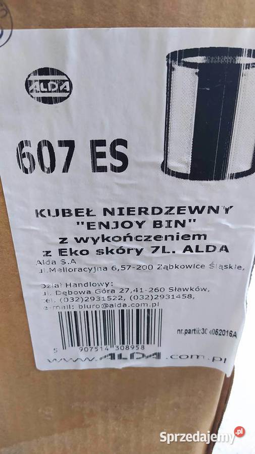 Kosz na śmieci Wykończeniem Z Eko Skóry 7 L