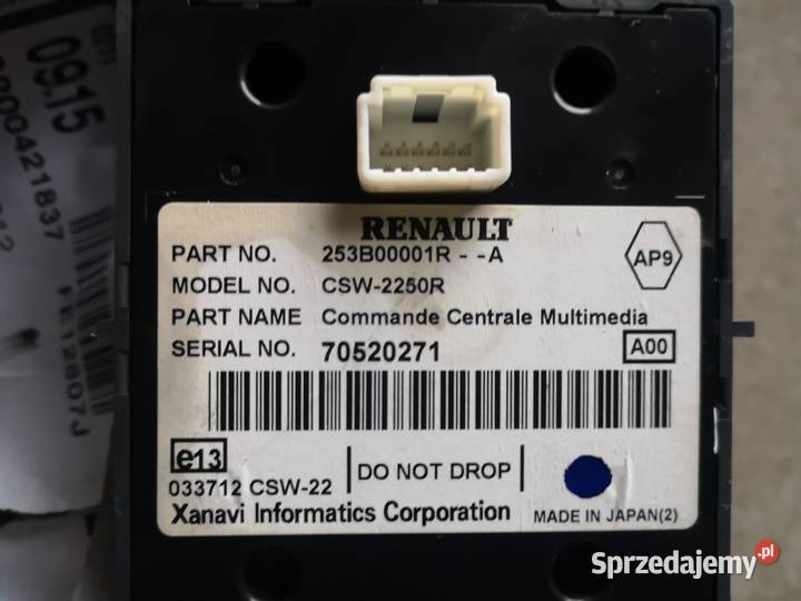 Renault panel nawigacji 253B00001R Motoryzacja Turek