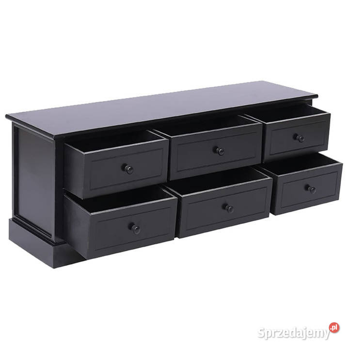 Szafka pod TV czarna 108x30x40 drewno paulownia mazowieckie sprzedam