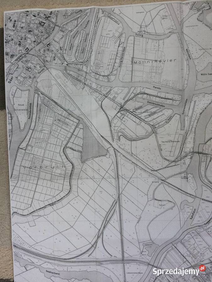 437 Kopia Niemieckiej Mapy Szczecin Zdroje Antyki, Sztuka, Kolekcje