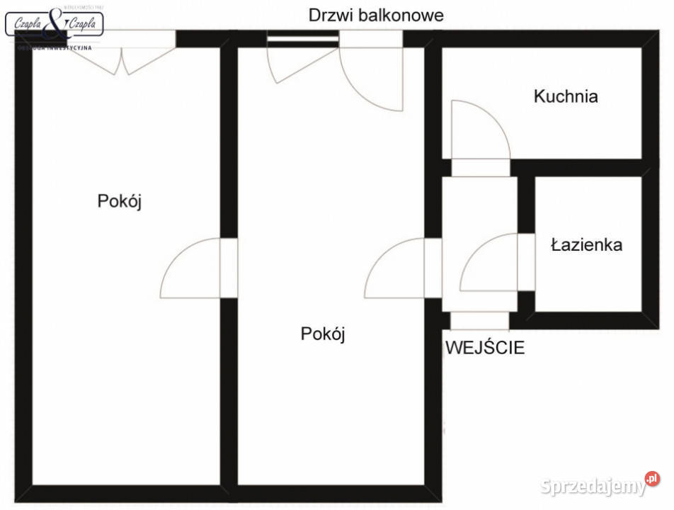 Sprzedaż mieszkania 4582m2 2 pokoje Gliwice