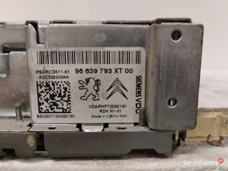 RADIO CD PEUGEOT 207 96639793XT Sprzęt audio fabryczny