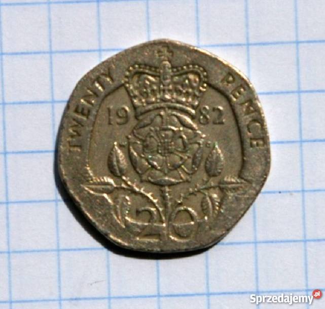 20 PENSÓW TWENTY PENCE 1982 WIELKA BRYTANIA Piszczac