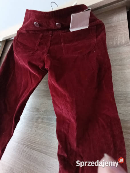 damskie sztruksowe spodnie W29L35 Wieruszów