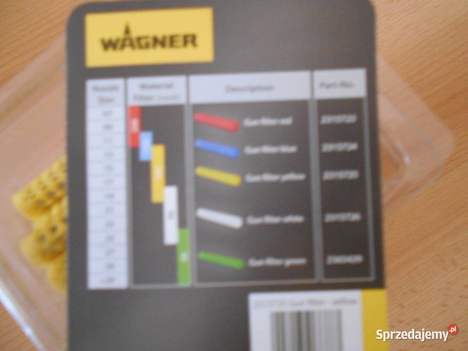 Filtr paluszkowy air coat zółty Podegrodzie