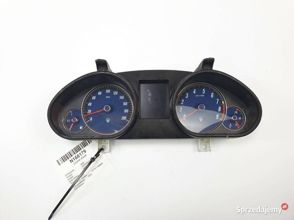 LICZNIK ZEGAR MASERATI GRANTURISMO MC Sport Line Pozostałe Lipno