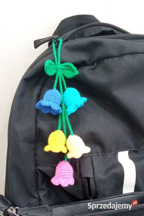 Dzwoneczki wykonane na szydełku zawieszka Łask