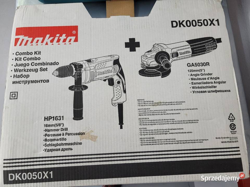Zestaw Combo Makita DK0050X1 szlifierkawiertarka Nowy Sącz sprzedam