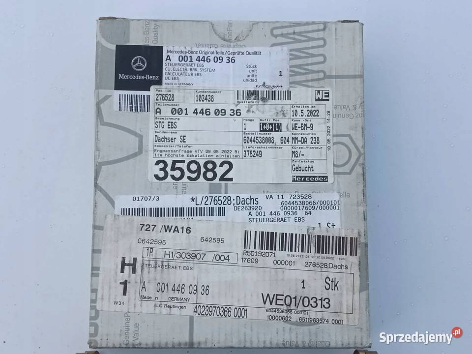 MercedesBenz Actros MP4 STEROWNIK EBS 4