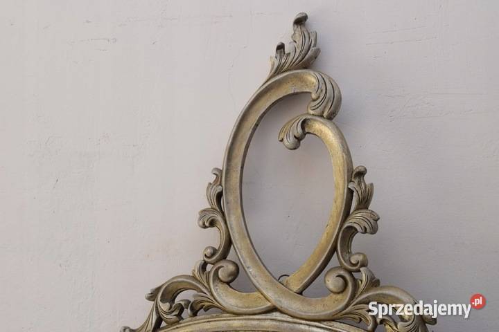 srebrne LUSTRO owal 104x70 RAMA srebro FAZA