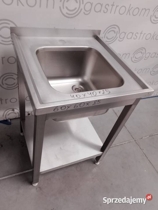 STÓŁ ZE ZLEWEM I PÓŁKĄ 60X60X85