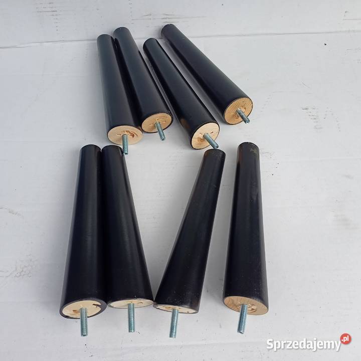 Nogi Drewniane Bukowe Skośne Czarne dwa Rozmiary śląskie Zabrze