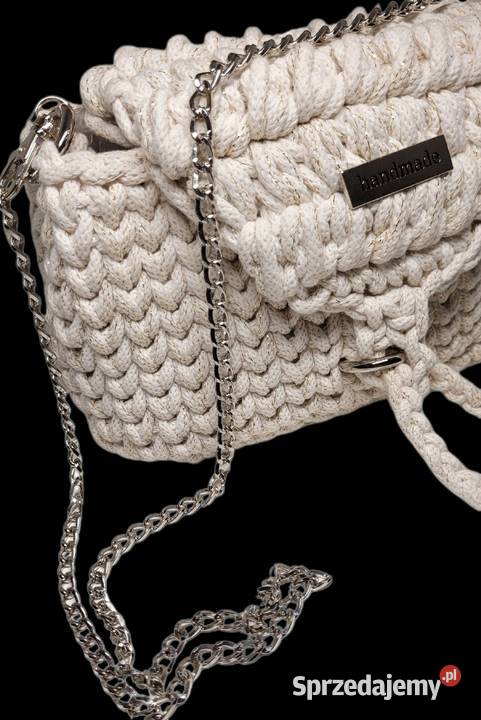 Torebka damska ręcznie wykonana ze sznurka Krzywaczka