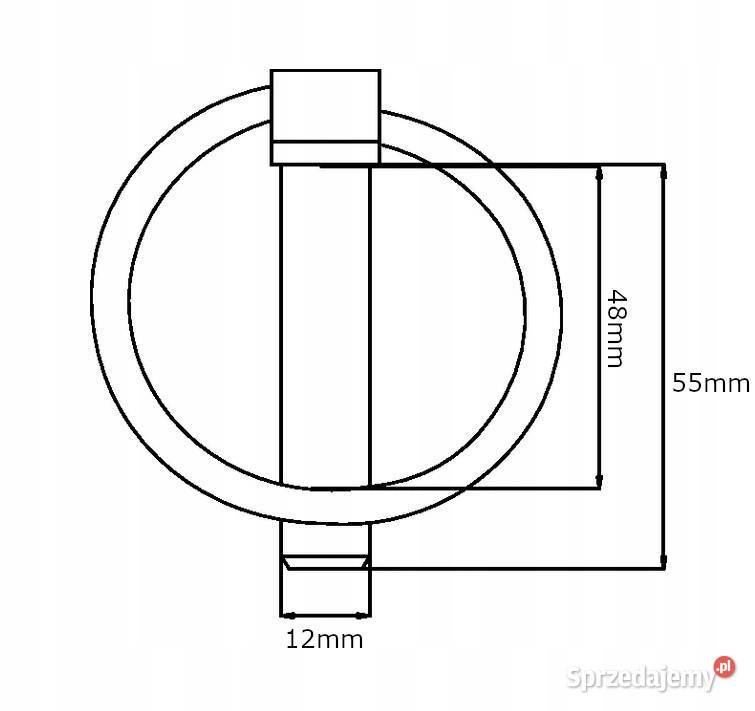 Zawleczka składana z kółkiem 12x55 mm Rolnictwo małopolskie Kamionna